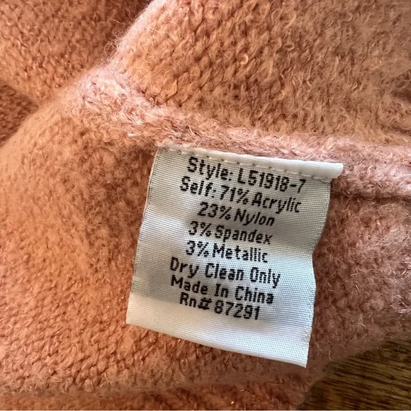 JOHNNY WAS Open Front Cardigan Rose Gold Metallic Knit Boho Duster Sweater - Picture 6 of 7